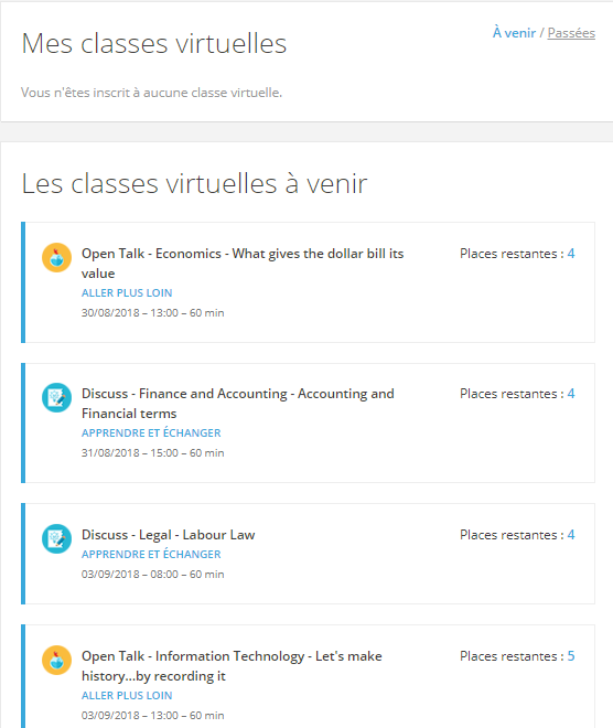 Classes Virtuelles linguistiques